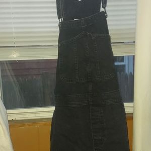 2x women's black overalls